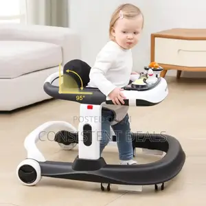 4-in-1 Baby Walker With Wheels, Foldable Baby Push Walker