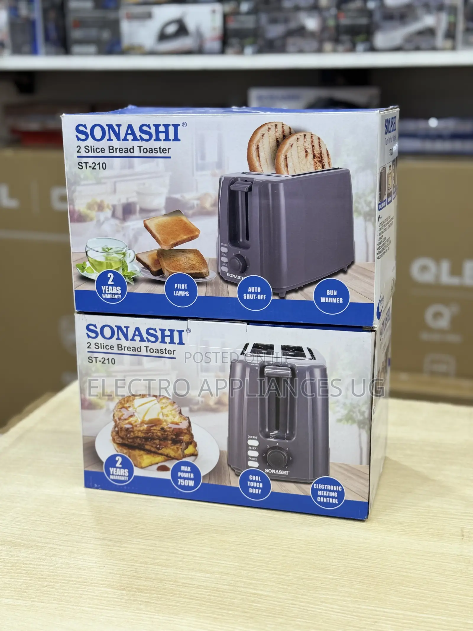 Sonashi 2-Slice Bread Toaster.
