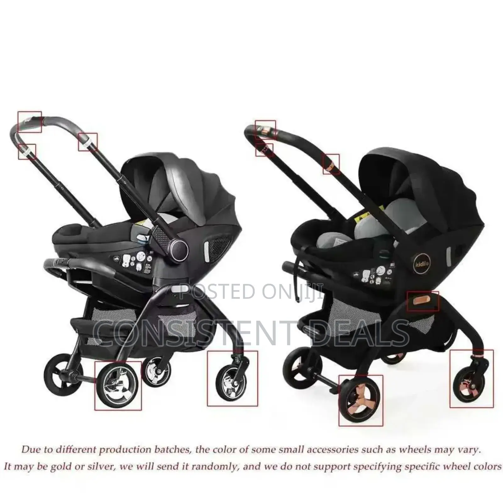 3in1 Folding Baby Car Seat Stroller With Carriage Prams