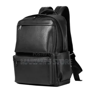 Leather Large Capacity Backpack Men's Business Casual