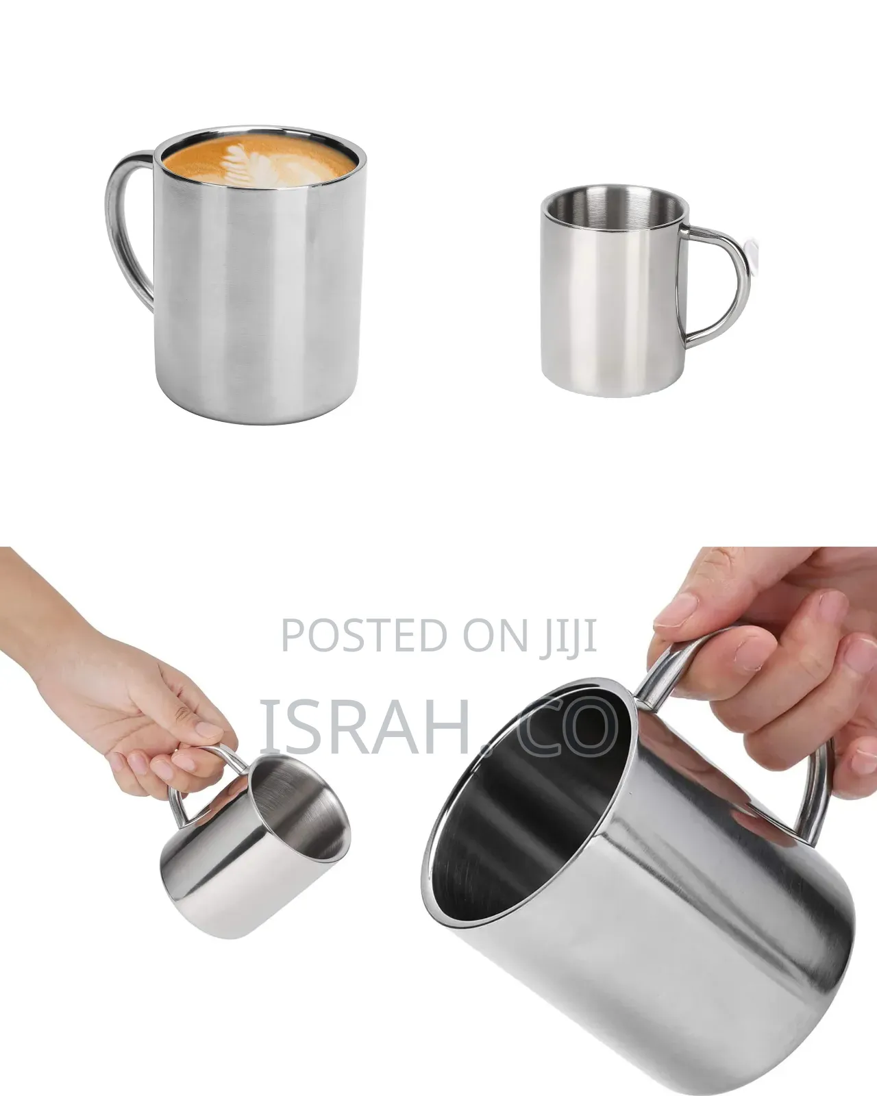 12 Pieces Double-Walled Stainless Steel Travel Coffee Mug