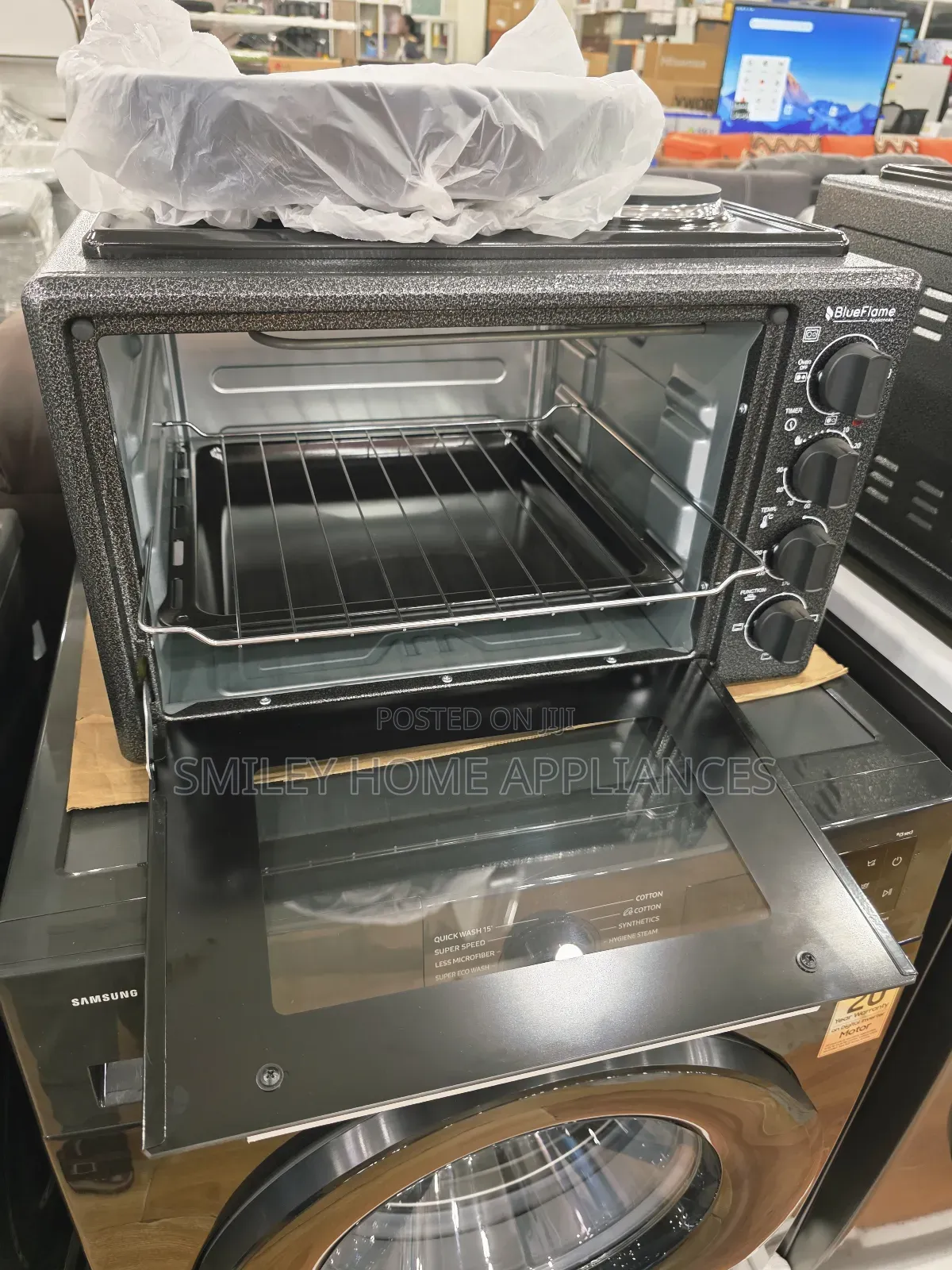 35ltrs Bluetooth Counter Top Electric Oven With Two Electric Burners