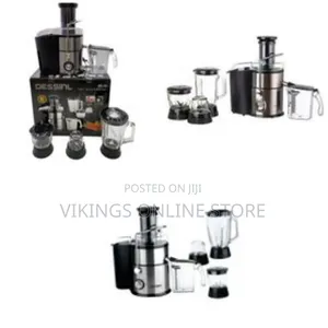 Dessini Electric 4-in-1 Juicer With Blender Grinder Chopper- Black
