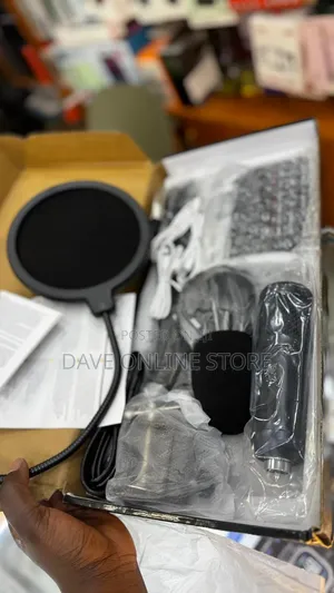 Condenser Microphone With V8 Bm800 Sound Card Kit, - Black