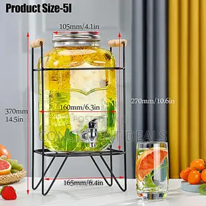 5l Glass Jar Beverage Dispenser