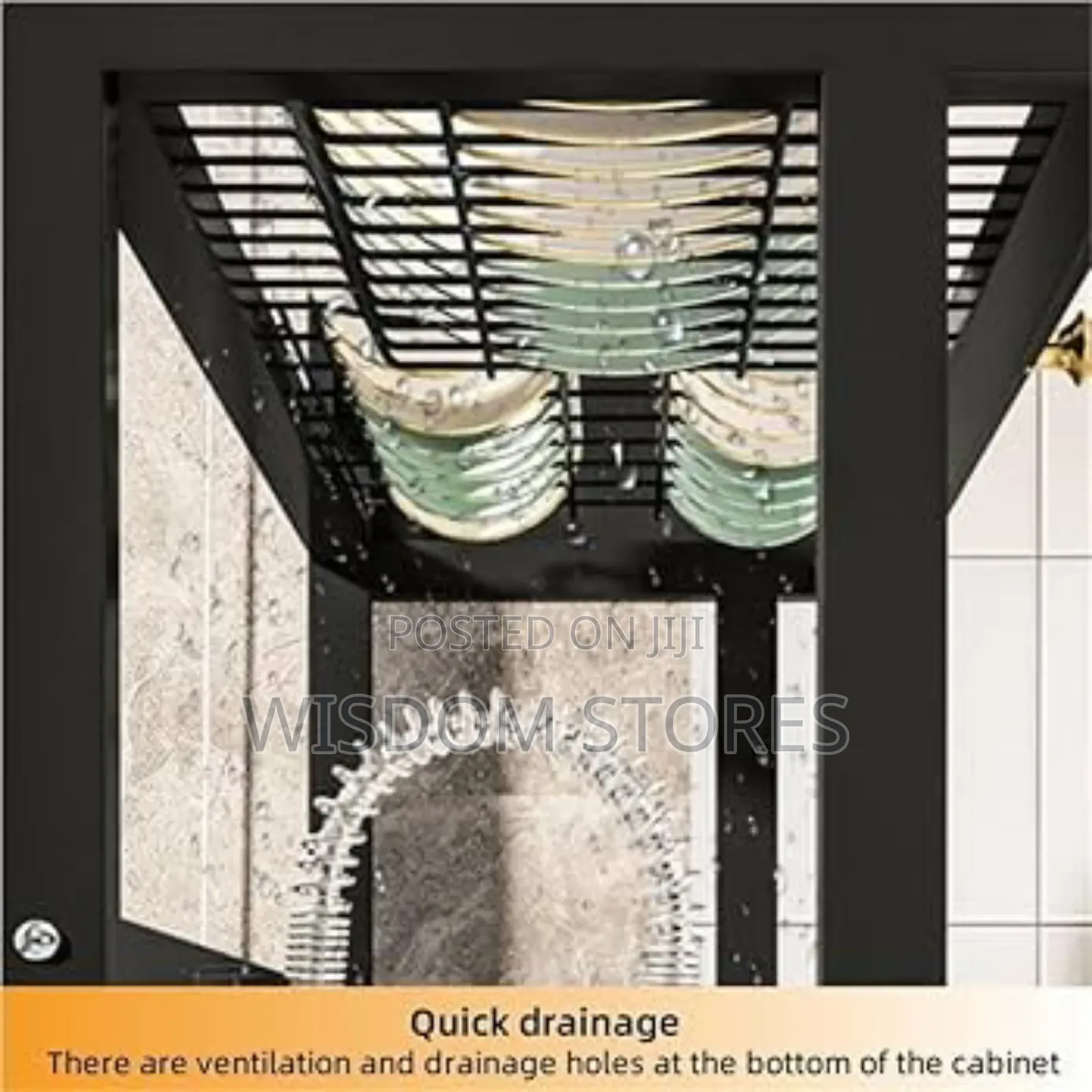 3 Tier Over the Sink Dish Drying Rack With Cover