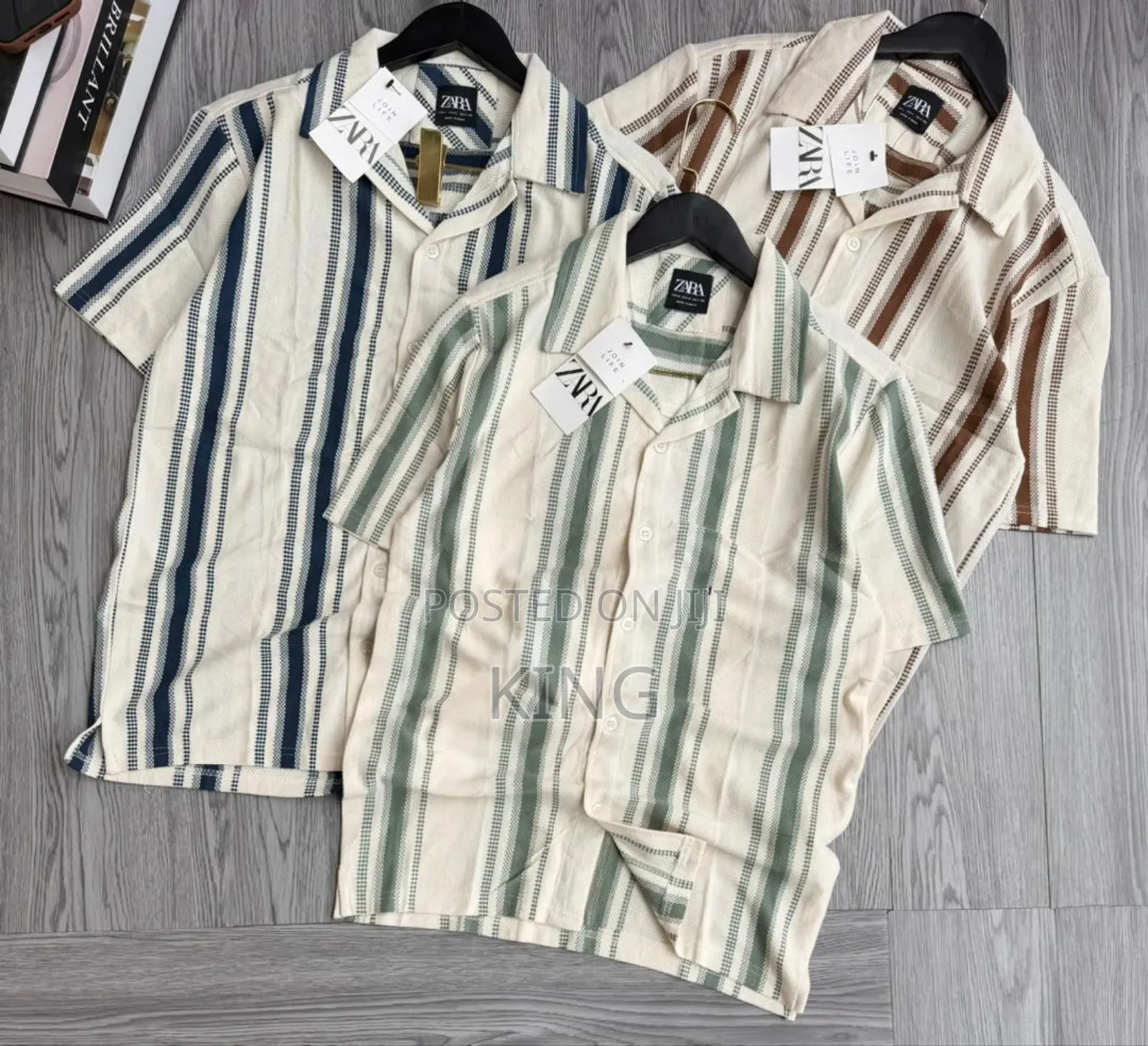Zara Men's Collared Short-Sleeve Button-Up Shirts