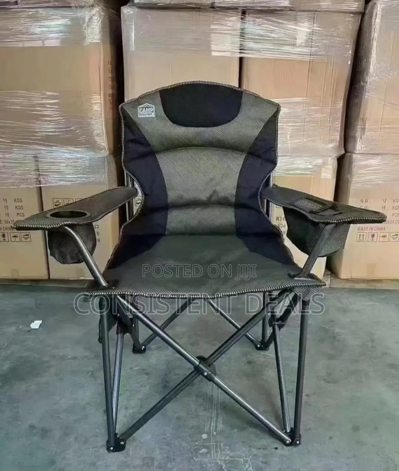 Camp Master Folding Camping Heavy-Duty Chair