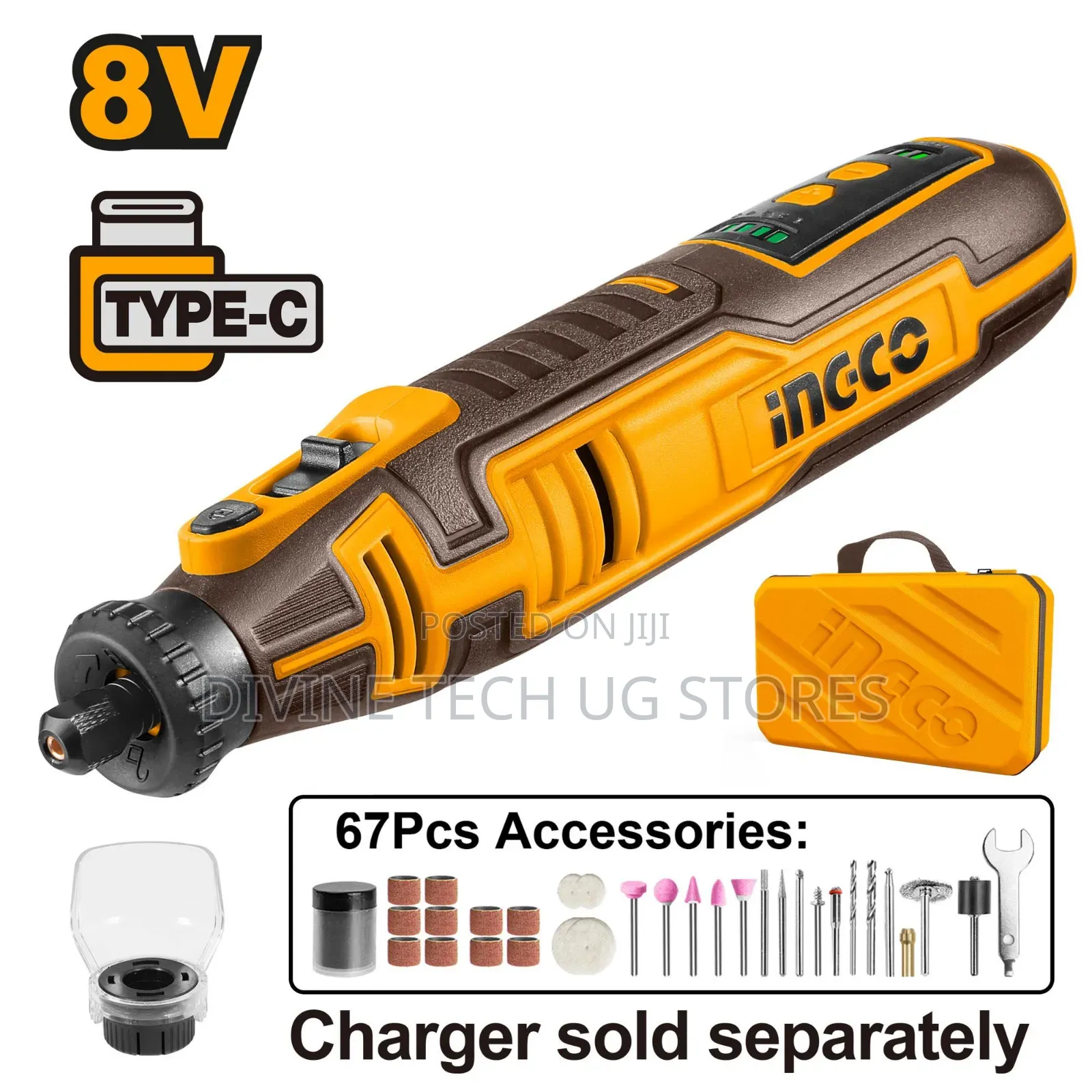 Ingco Lithium-Ion Grinder 8v (Model:Cmgli12011)