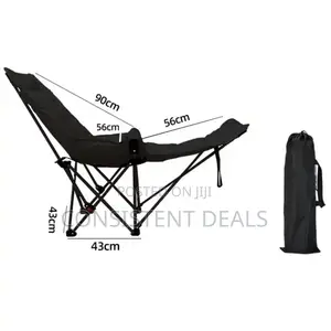 Reclining Camping Chair With Removable Footrest, Reclining Beach Chair