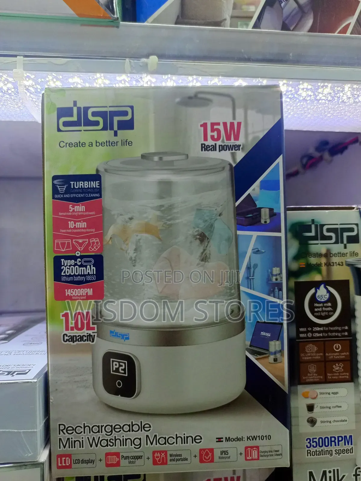 DSP Kw1010 Cordless, Rechargeable Mini Washing Machine
