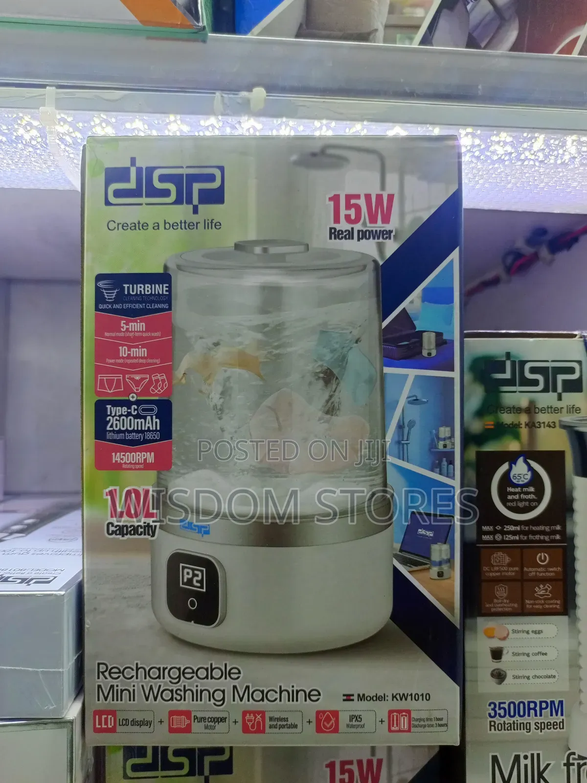 DSP Kw1010 Cordless, Rechargeable Mini Washing Machine