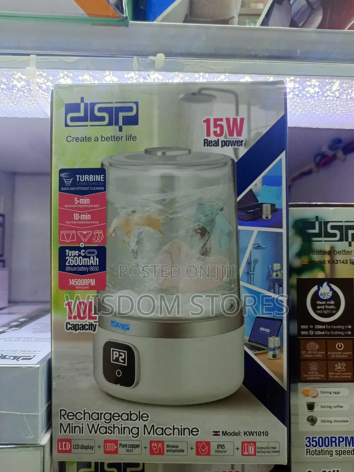 DSP Kw1010 Cordless, Rechargeable Mini Washing Machine