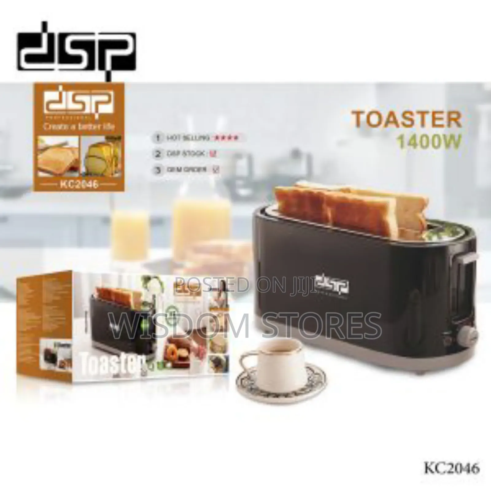 DSP Kc2046, 3 in 1 Toaster Machine 1400w