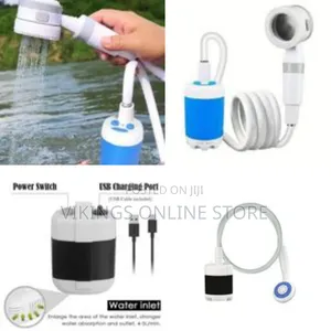 Portable Camping Shower Pump - Rechargeable Outdoor Shower Head Spray