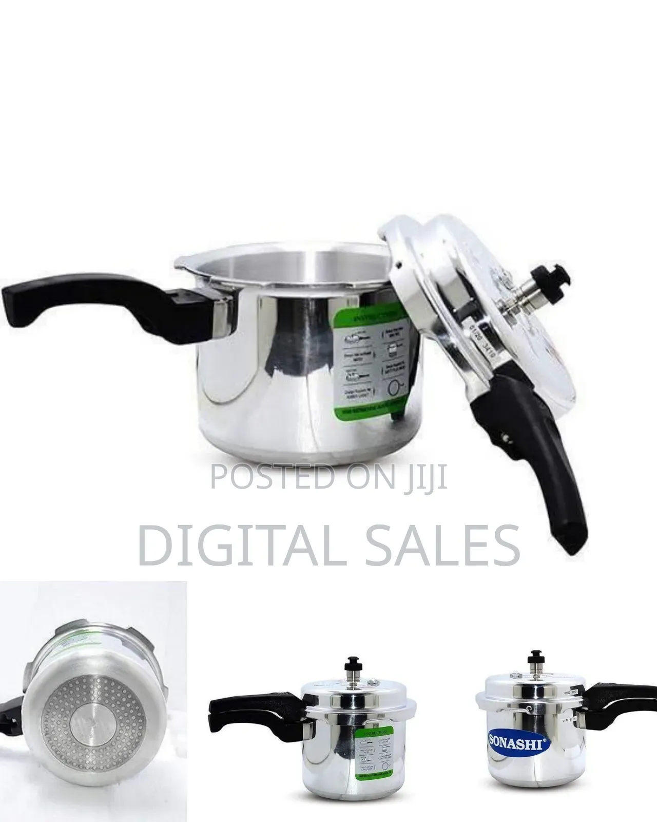 Sonashi Professional Aluminum Pressure Cooker