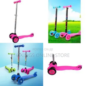Mini Kick Runner Scooter for Kids 4 Wheels Plastic Skate Scooter