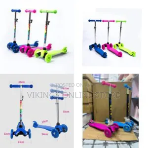 Mini Kick Runner Scooter for Kids 4 Wheels Plastic Skate Scooter