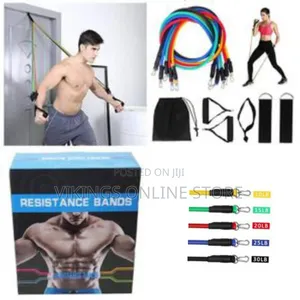 Resistance Bands Set - 11pc, Exercise Bands for Men/Women With Tubes