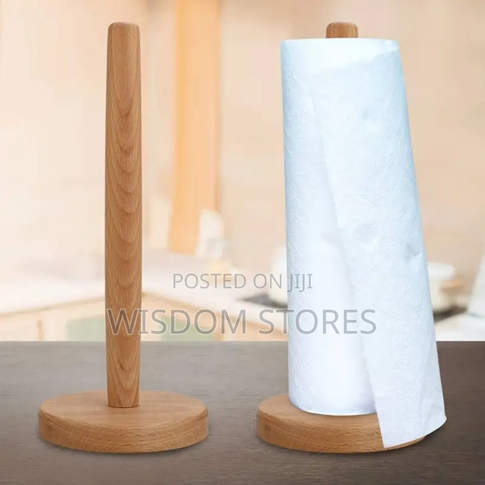 1pc Bamboo Wood Kitchen Tissue Holder