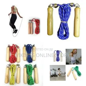 Durable Adjustable Speed Skipping Rope Wood Handle Exercise Fitness