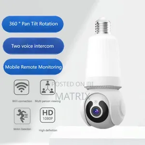 E27 Bulb Camera 2 in 1 Wi-Fi 2 Way Talk CCTV Security Camera
