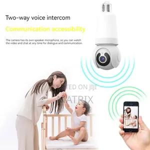 E27 Bulb Camera 2 in 1 Wi-Fi 2 Way Talk CCTV Security Camera