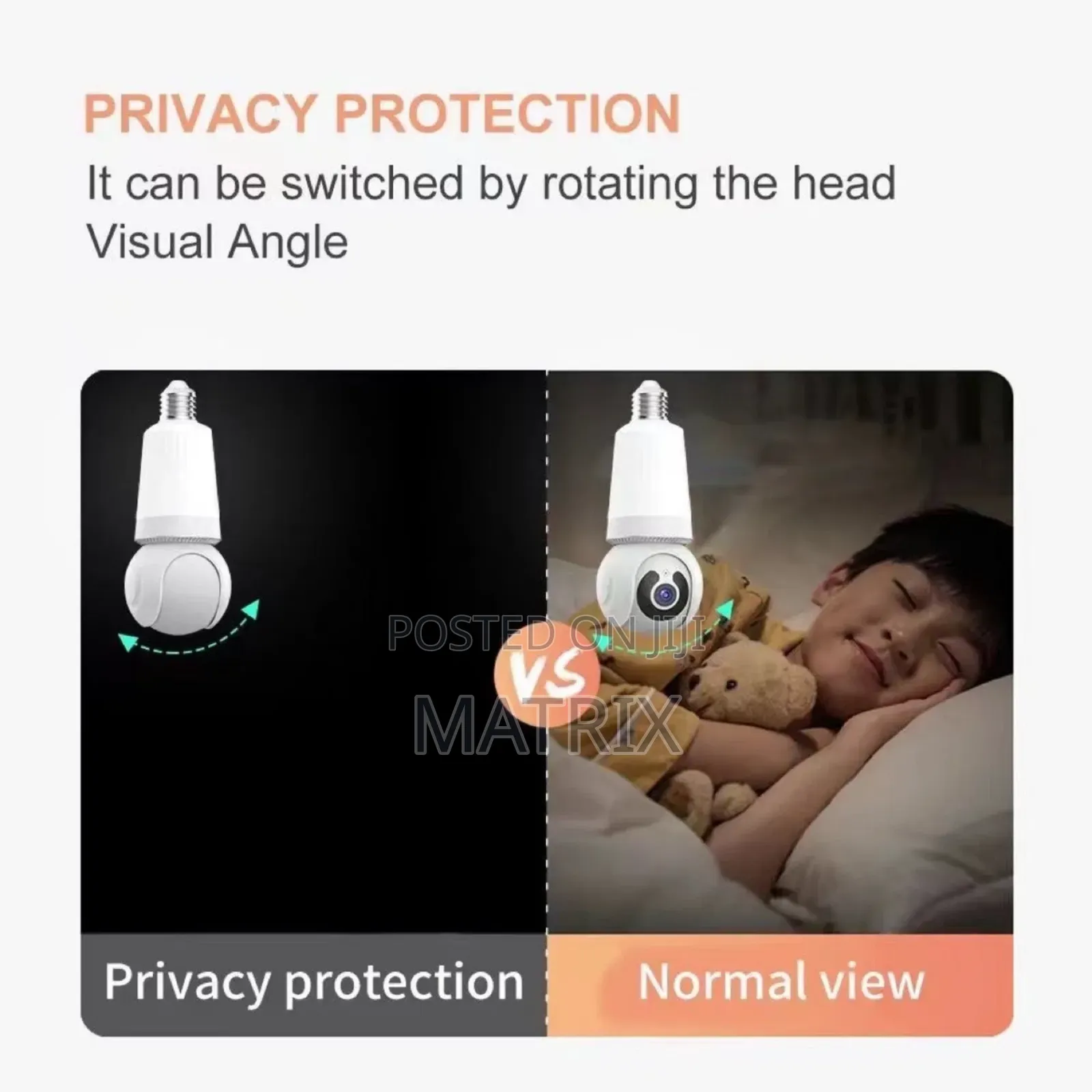 E27 Bulb Camera 2 in 1 Wi-Fi 2 Way Talk CCTV Security Camera
