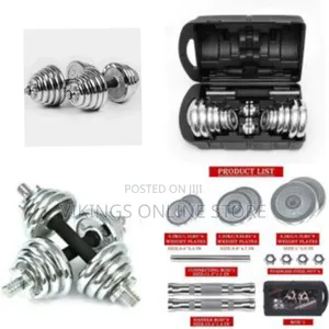 20kg Chrome Adjustable Durable Pure Iron Plated Weight Dumbbells