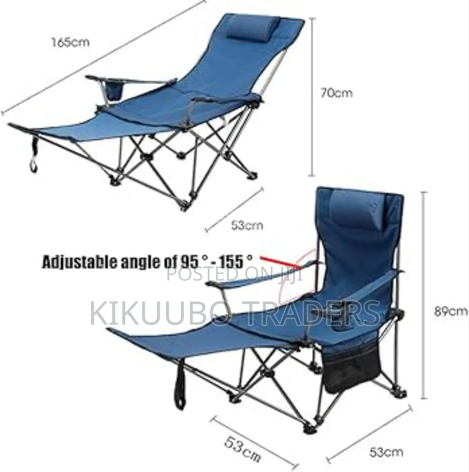 Folding Reclining Camping Chairs Footrest: