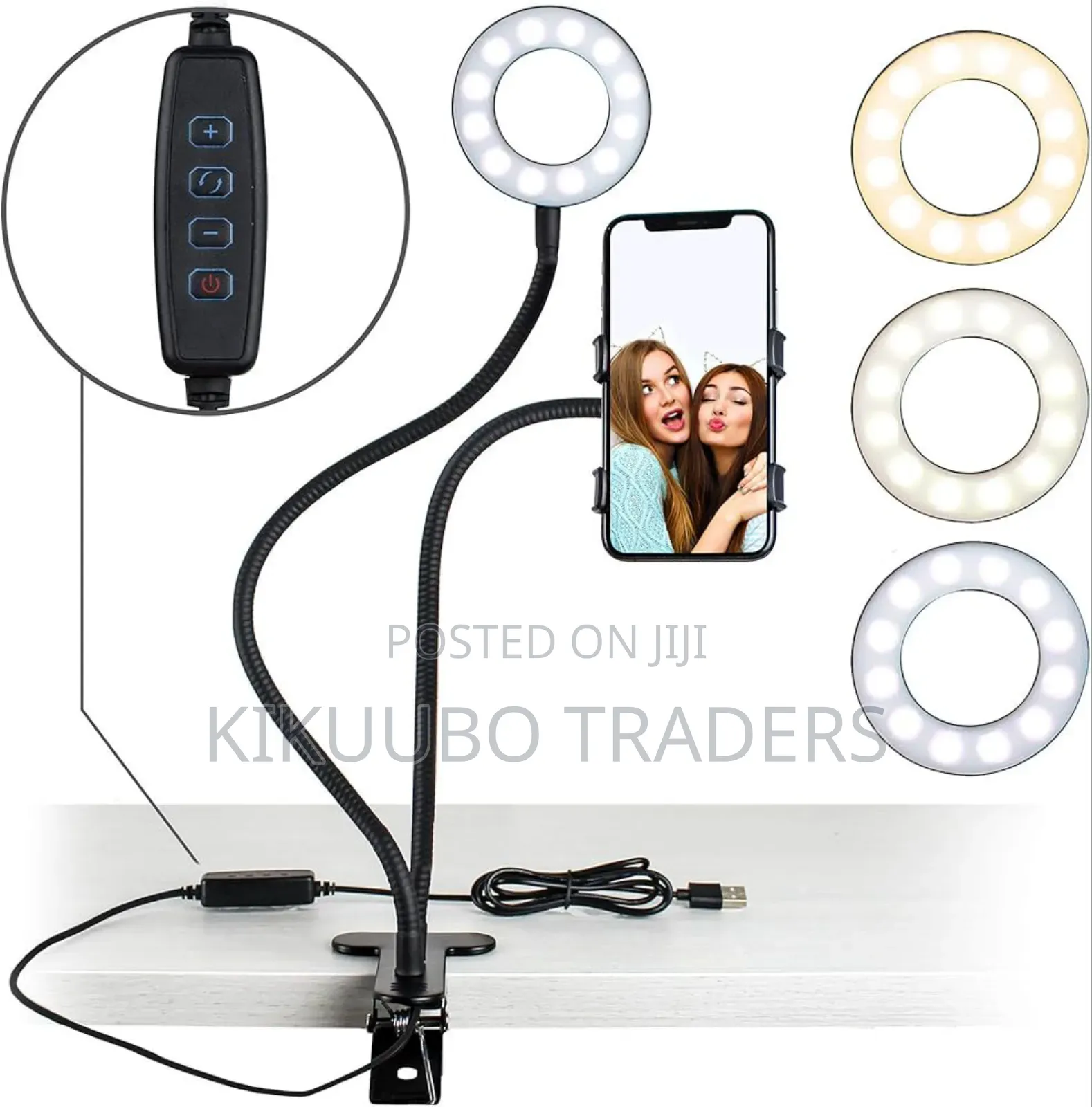 Adjustable Selfie Light With Phone Holder
