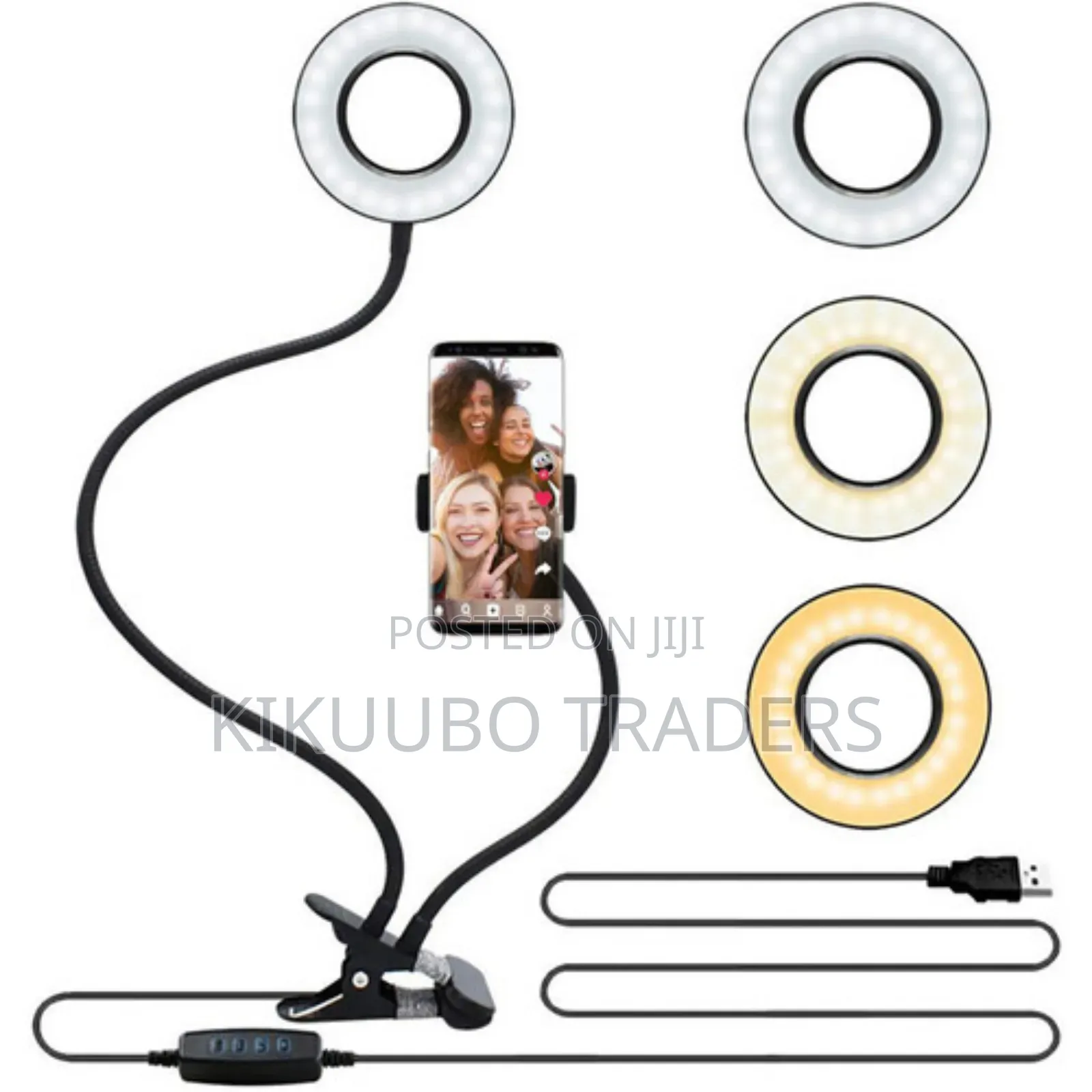 Adjustable Selfie Light With Phone Holder