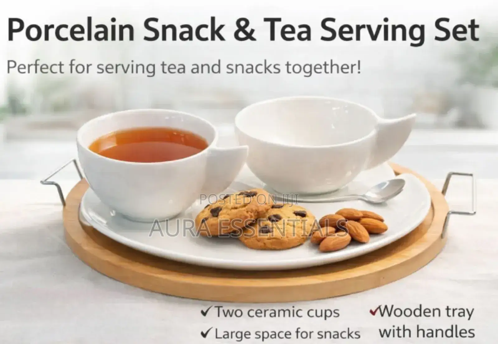 Porcelain Snack and Tea Serving Set