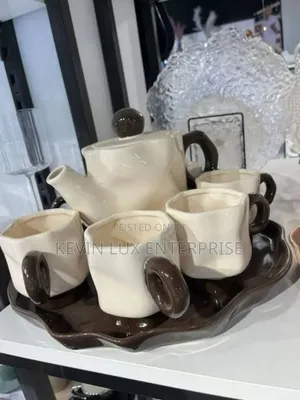 Coffee Tea Set With Cups and Tray