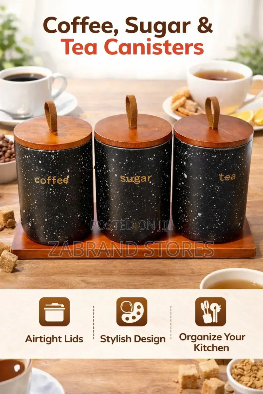 Tea, Sugar and Coffee Canister
