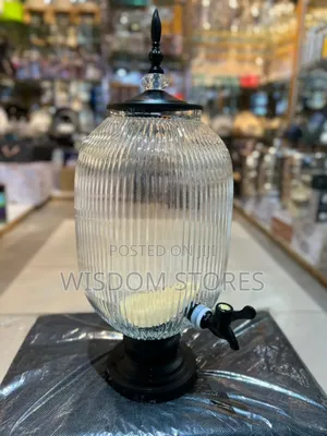 Ribbed Glass Beverage Dispenser - 8l