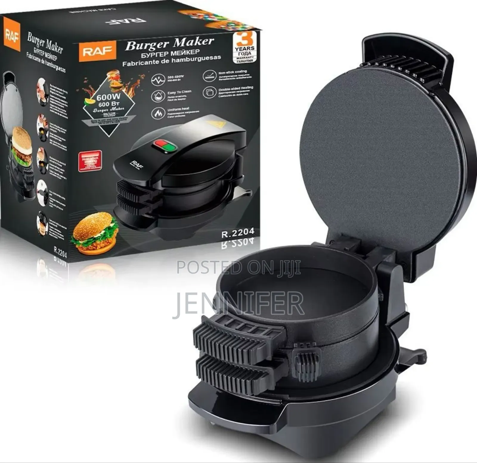 Raf Mini Burger Press Maker With Egg Cooker Ring