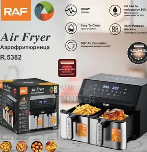 Raf 9l Double Basket Digital Air Fryer (Model R.5382).