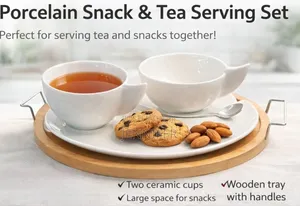 Porcelain Snack and Tea Serving Set