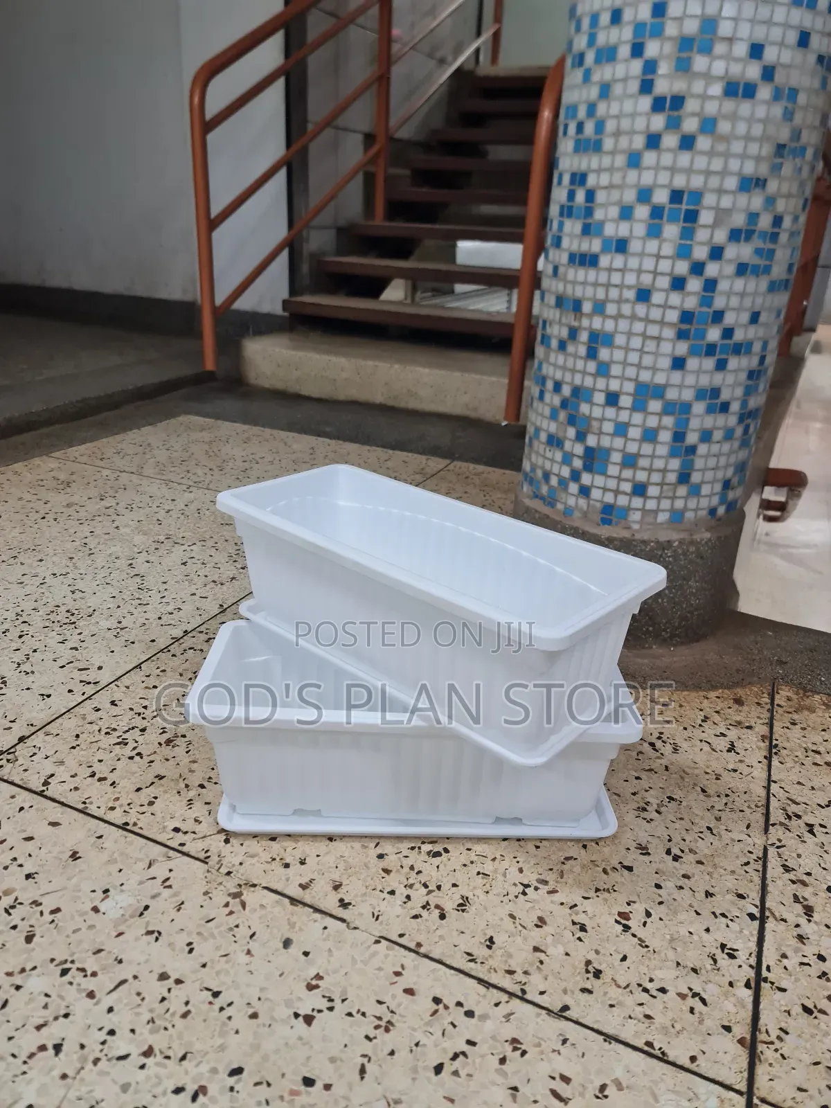 White Rectangular Plastic Flower Pots White Plastic Flower Pots