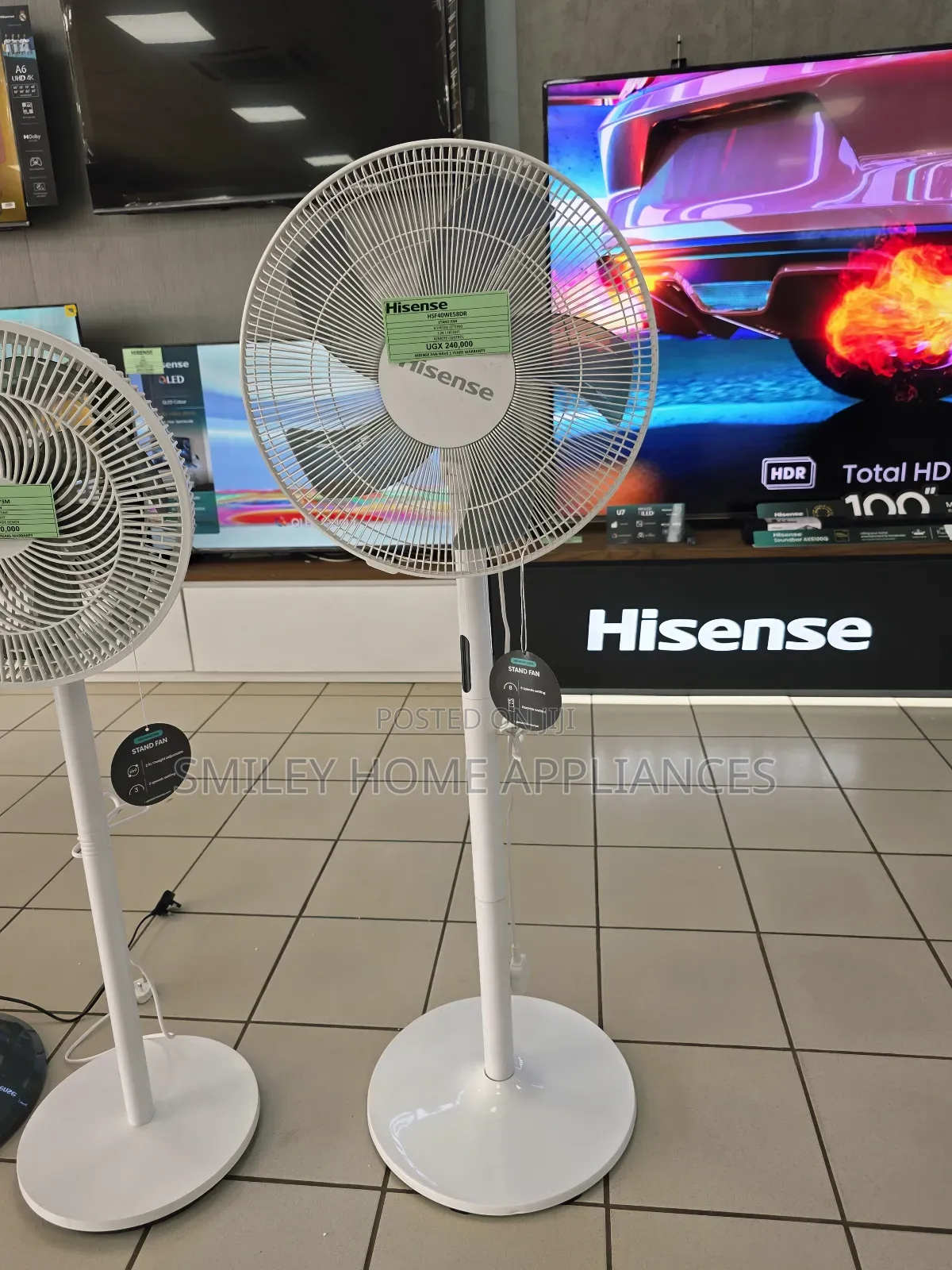 Hisense Stand Fan With Remote Control White Color