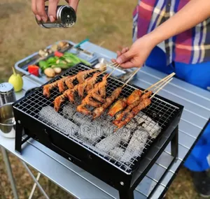 Compact, Portable Charcoal Barbecue Grill