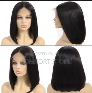 13*4 Bob 14 Black Inch Human Hair Wigs