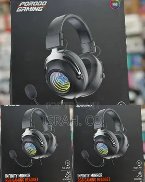 Porodo Gaming Infinity Mirror Rgb Gaming Headset With Detachabl