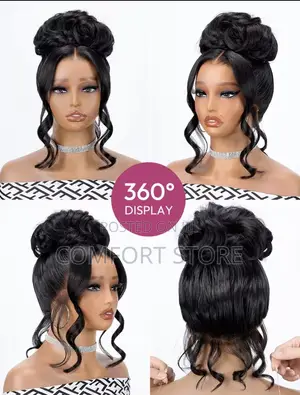 360 Full Closure Wig Human Hair Black