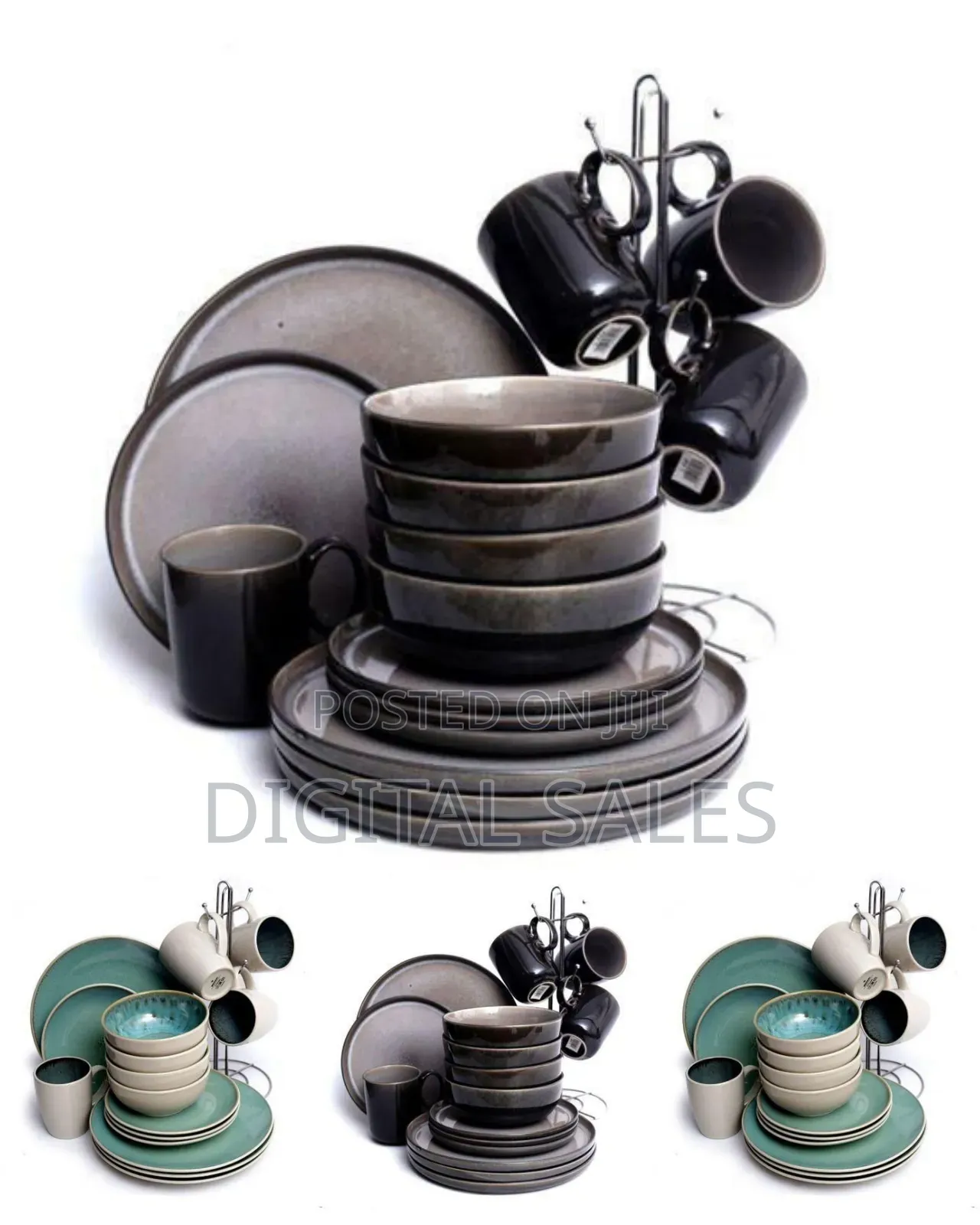 16-Piece Modern Stoneware Dinnerware Set