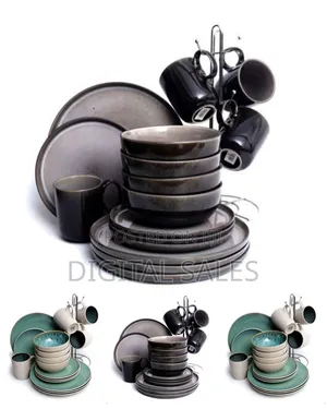 16-Piece Modern Stoneware Dinnerware Set
