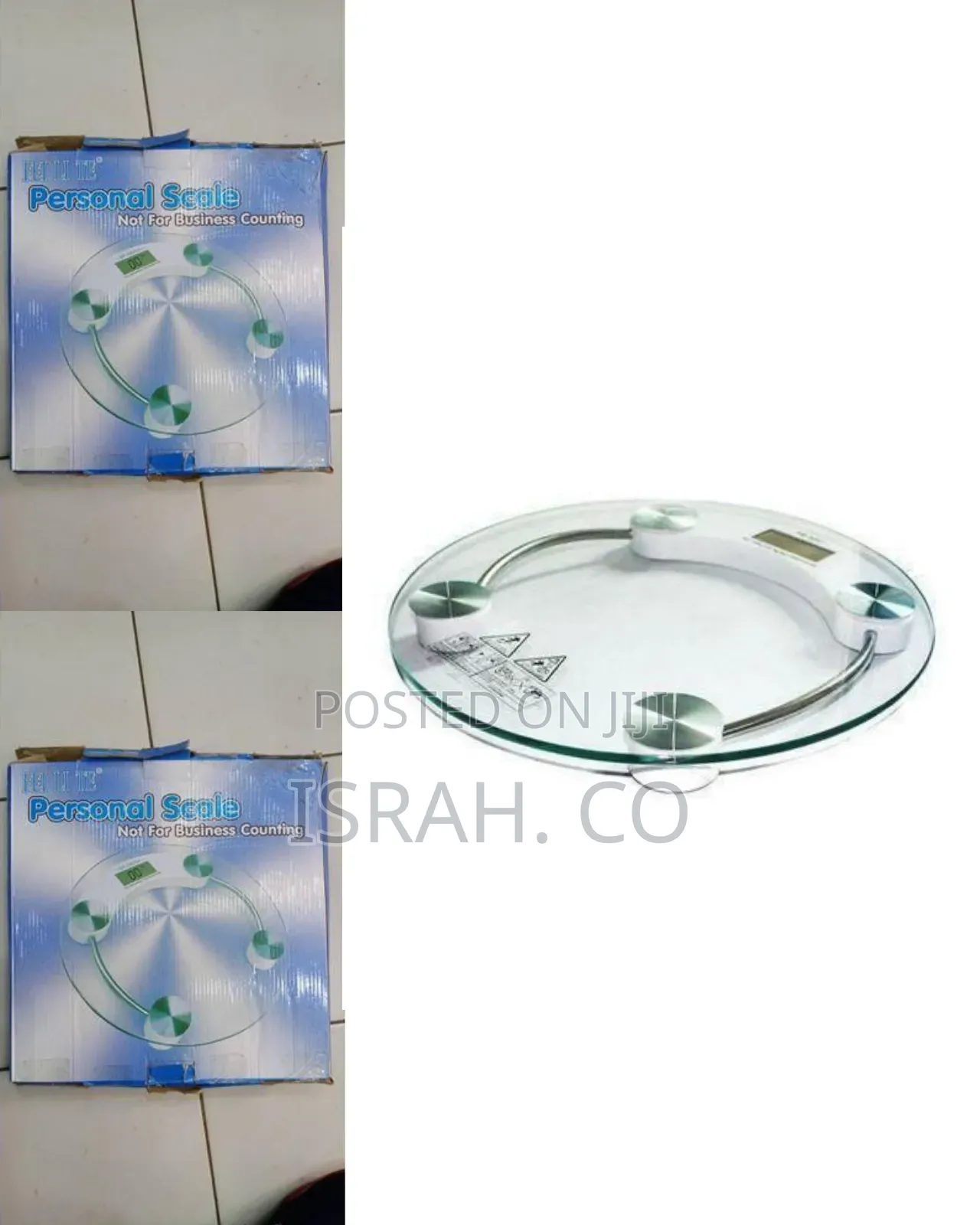 Sleek Circular Digital Bathroom Scale With Tempered Glass Platform