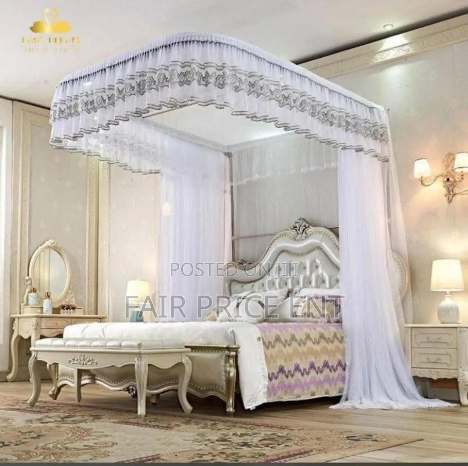 Vip Mosquito Net. Rail. 5*6 6 6.( White)