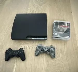 Sony Playstation 3 Slim Console W/ 2 Wireless Controllers 14 Games!